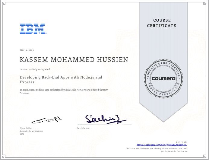 IBM Certificate